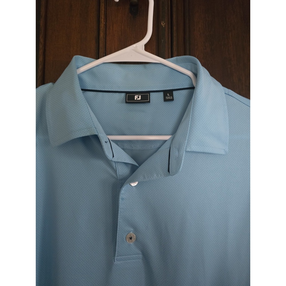 FootJoy Light Blue Golf Polo Size Large - Picture 2 of 3